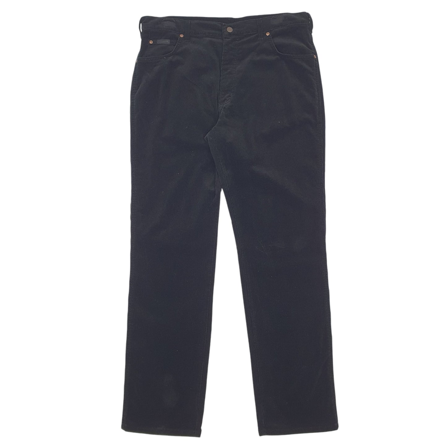 Mens Black Wrangler Texas Stretch Corduroy Trousers