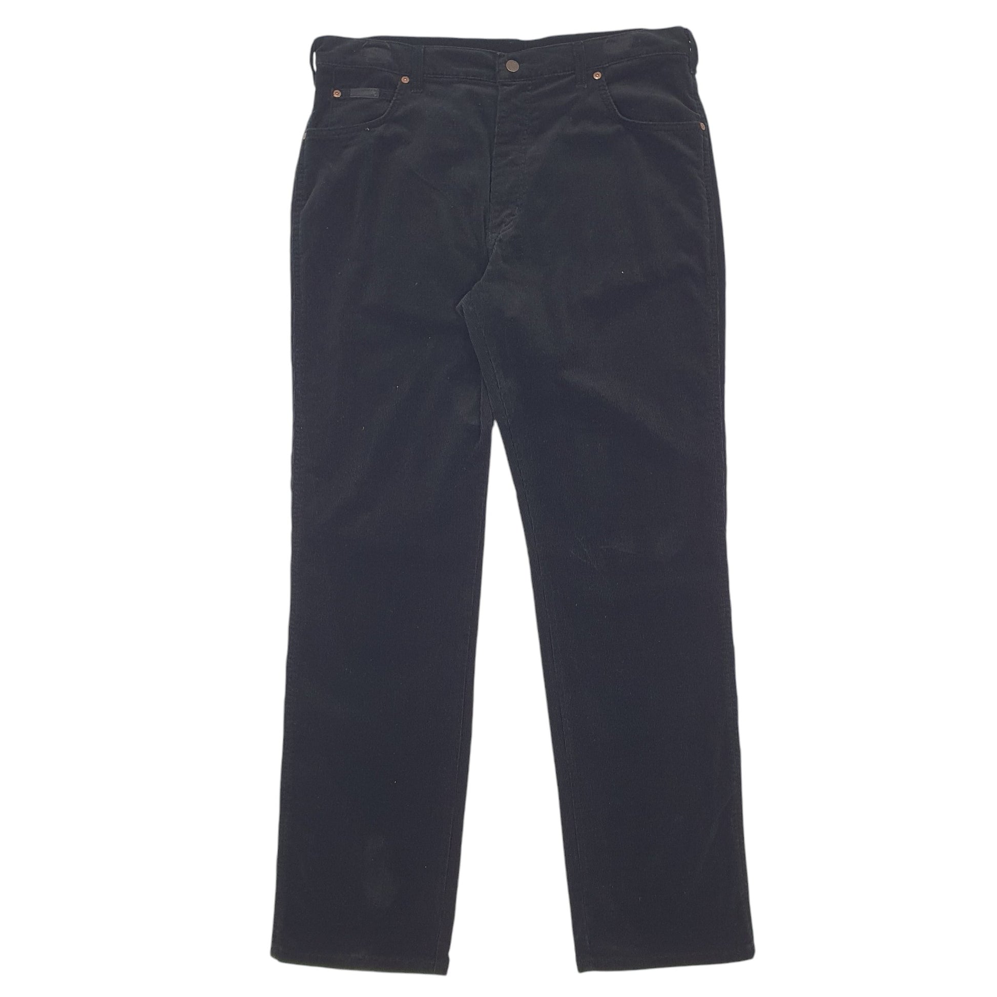 Mens Black Wrangler Texas Stretch Corduroy Trousers