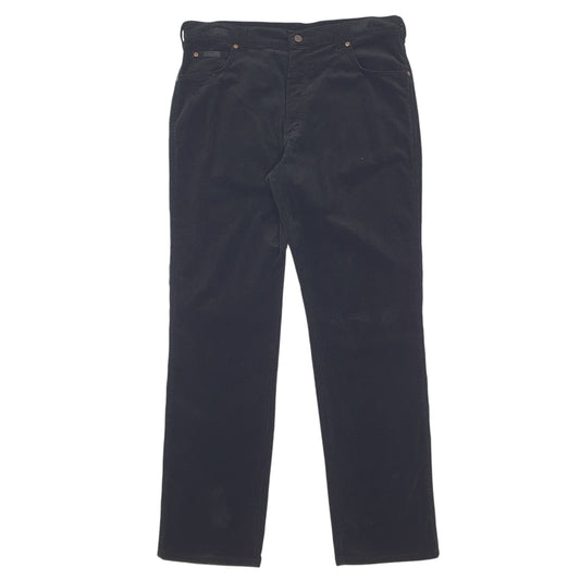 Mens Black Wrangler Texas Stretch Corduroy Trousers