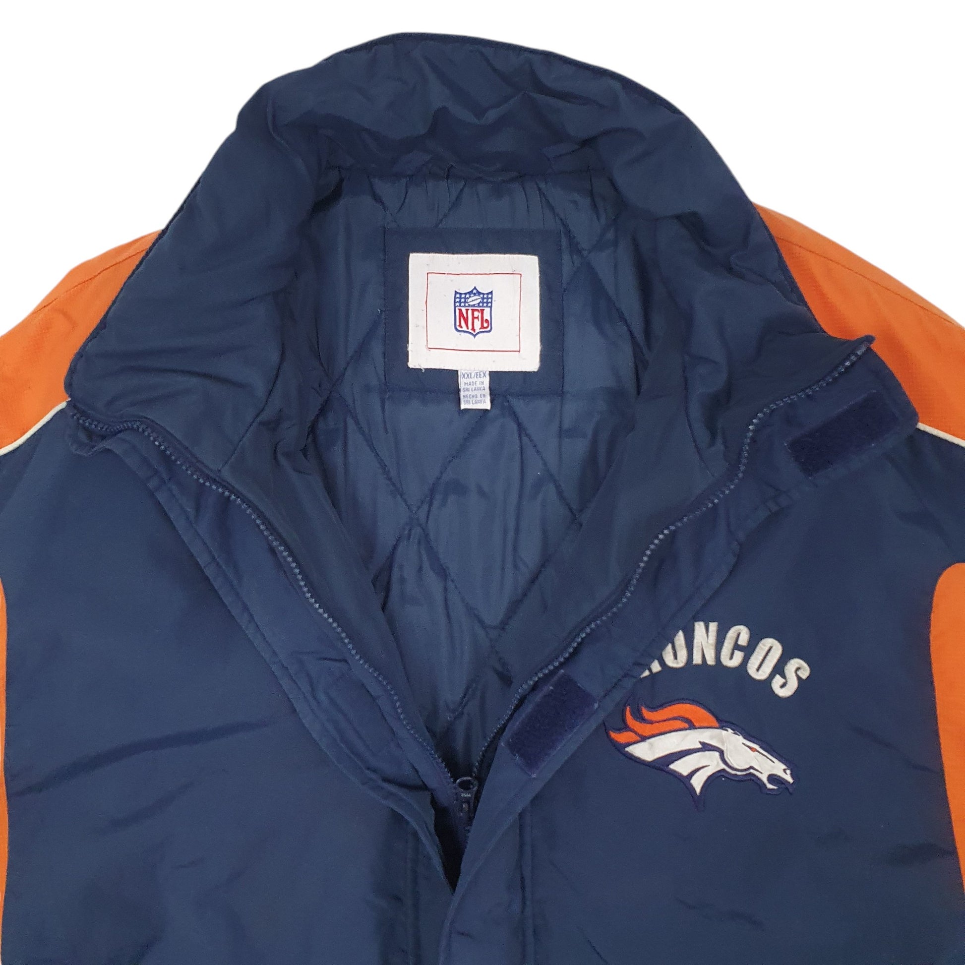 Mens Navy NFL Denver Broncos Full Zip Coat