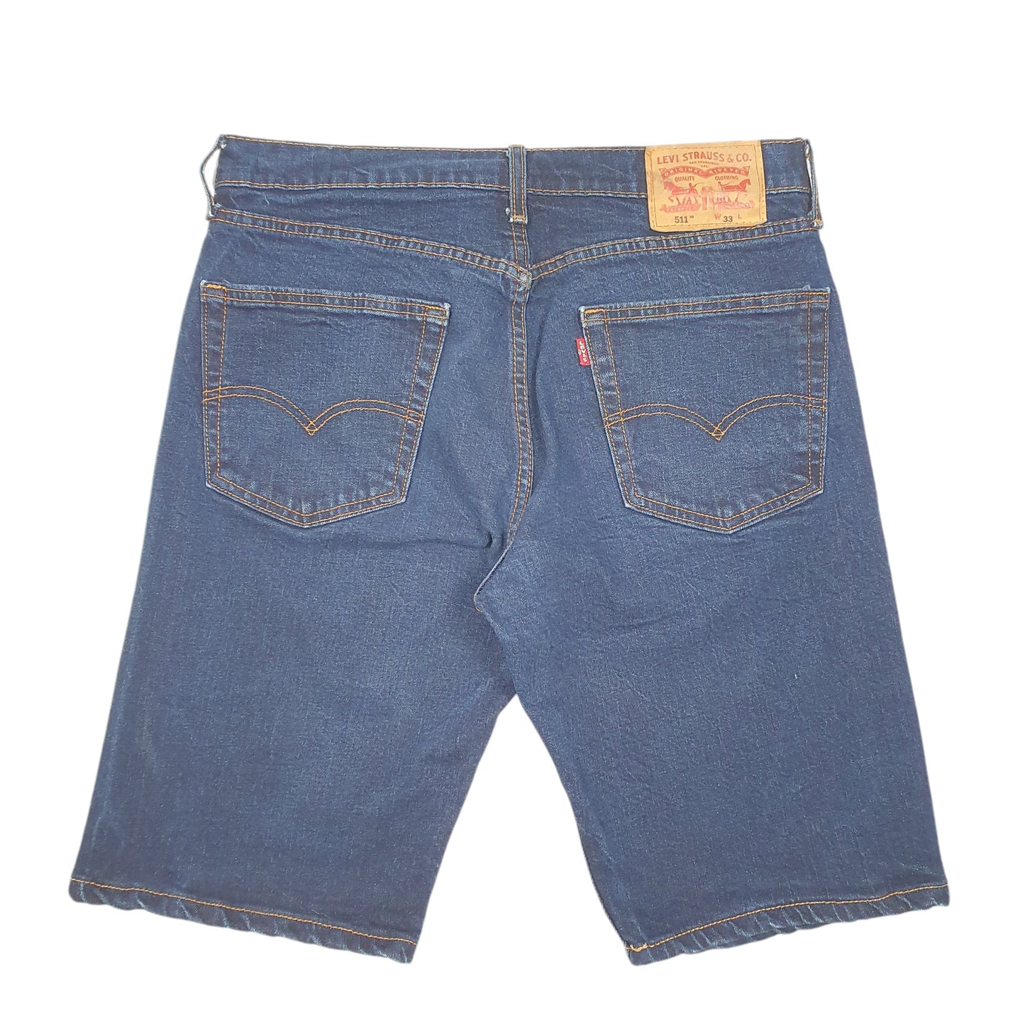 Mens Blue Levis Denim Jeans Jorts 511 Slim Denim Shorts