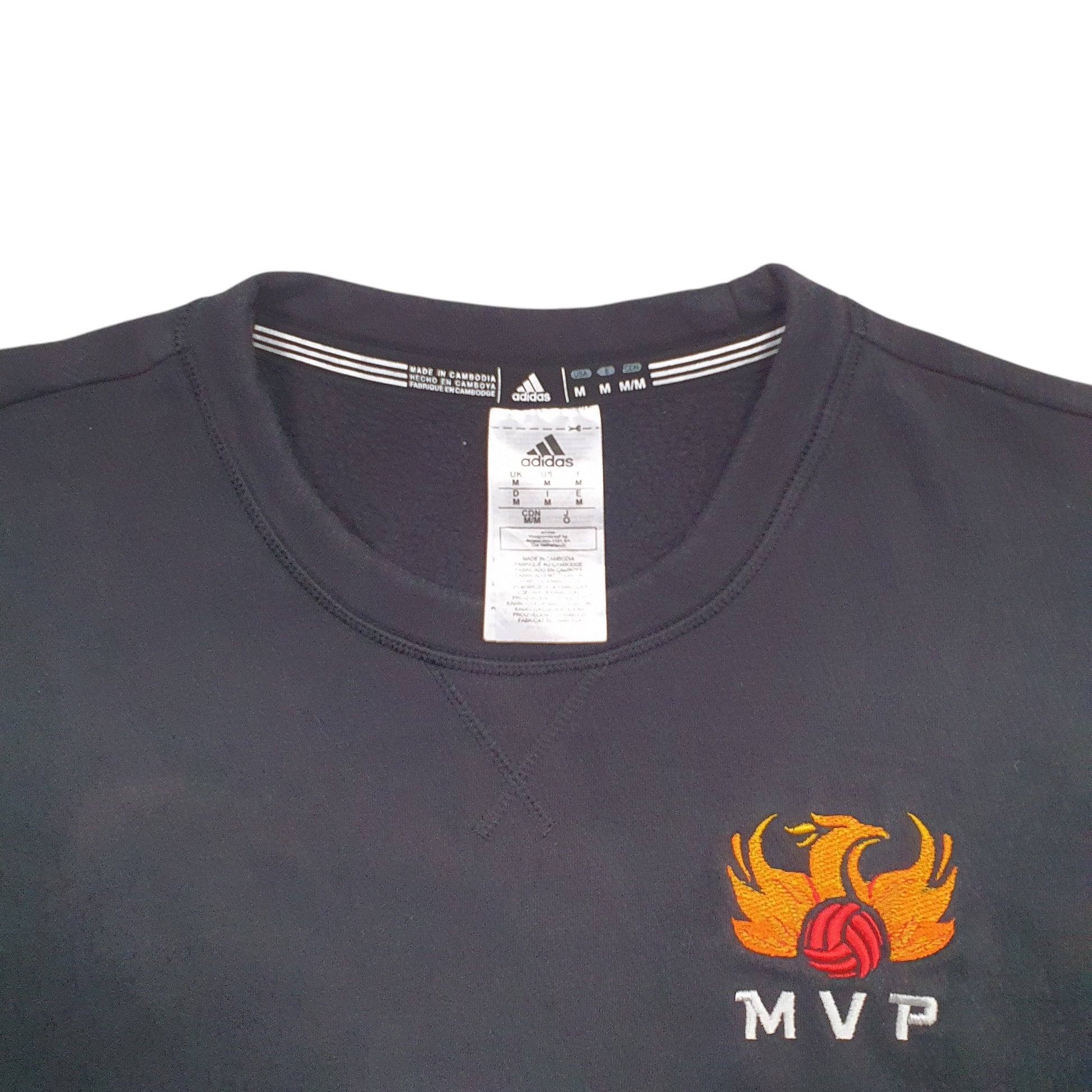 Mens Black Adidas MVP Spellout Crewneck Jumper