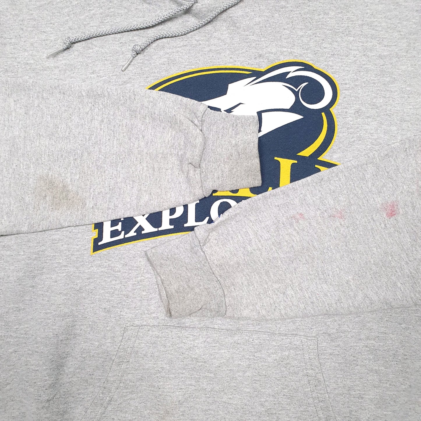 Mens Grey Champion Lasalle Explorers Basketball USA Hoodie Jumper