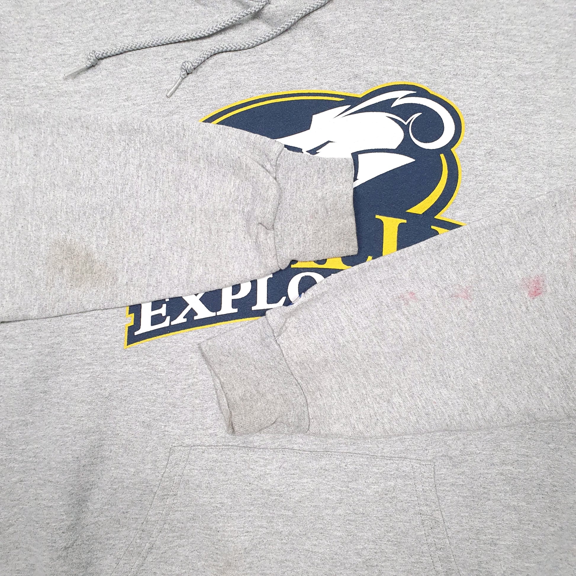 Mens Grey Champion Lasalle Explorers Basketball USA Hoodie Jumper