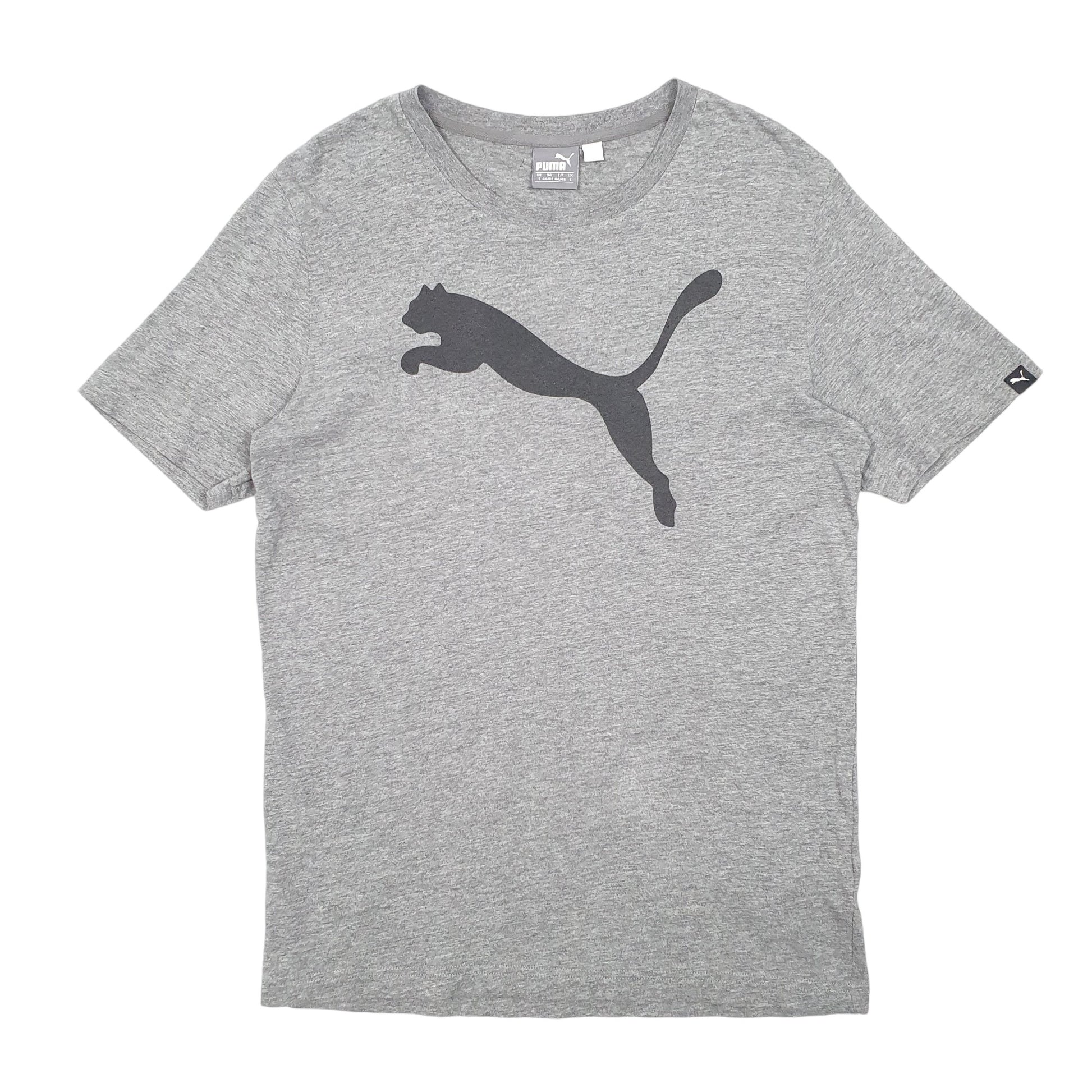 Mens Grey Puma  Short Sleeve T Shirt
