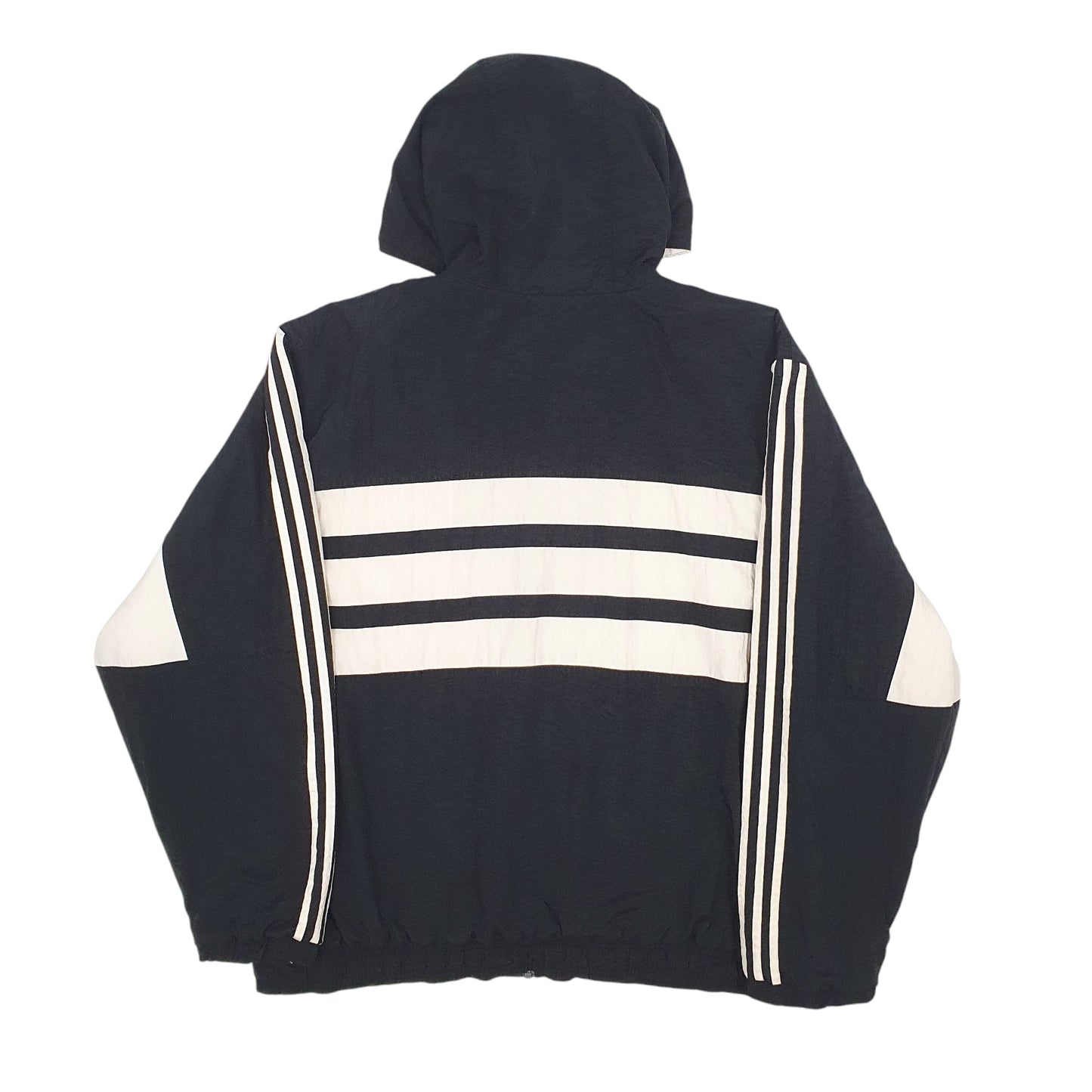 Mens Black Adidas Vintage 90s Full Zip Coat