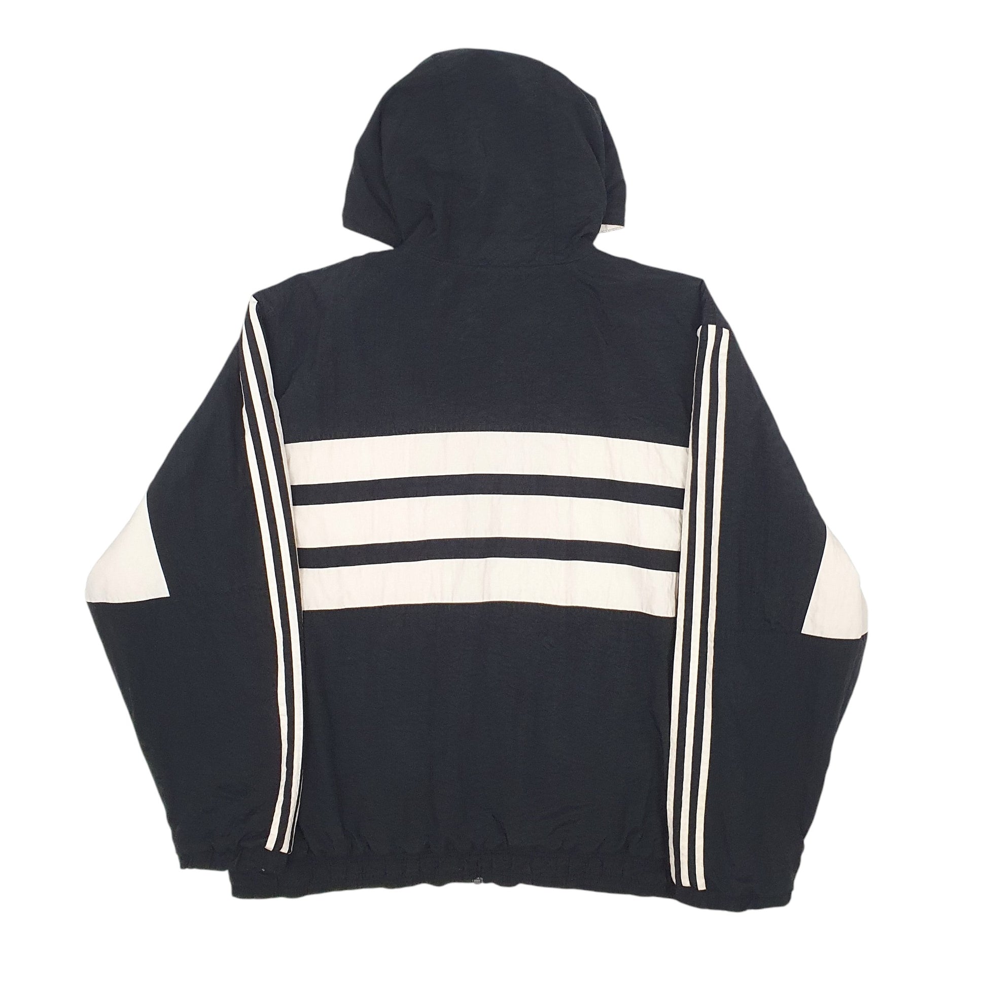 Mens Black Adidas Vintage 90s Full Zip Coat