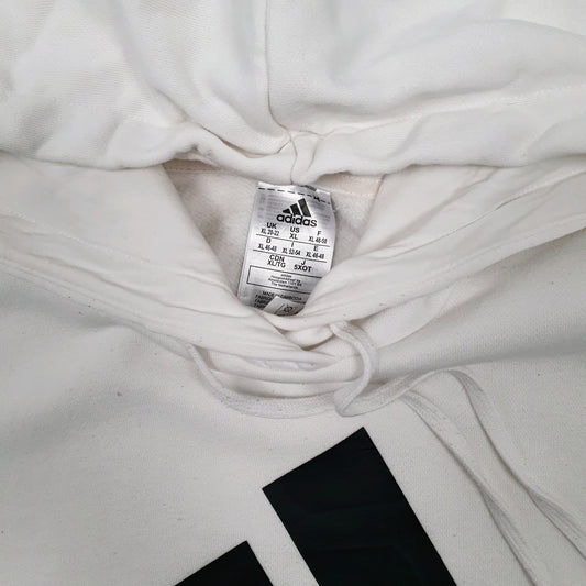 Womens White Adidas  Hoodie Jumper