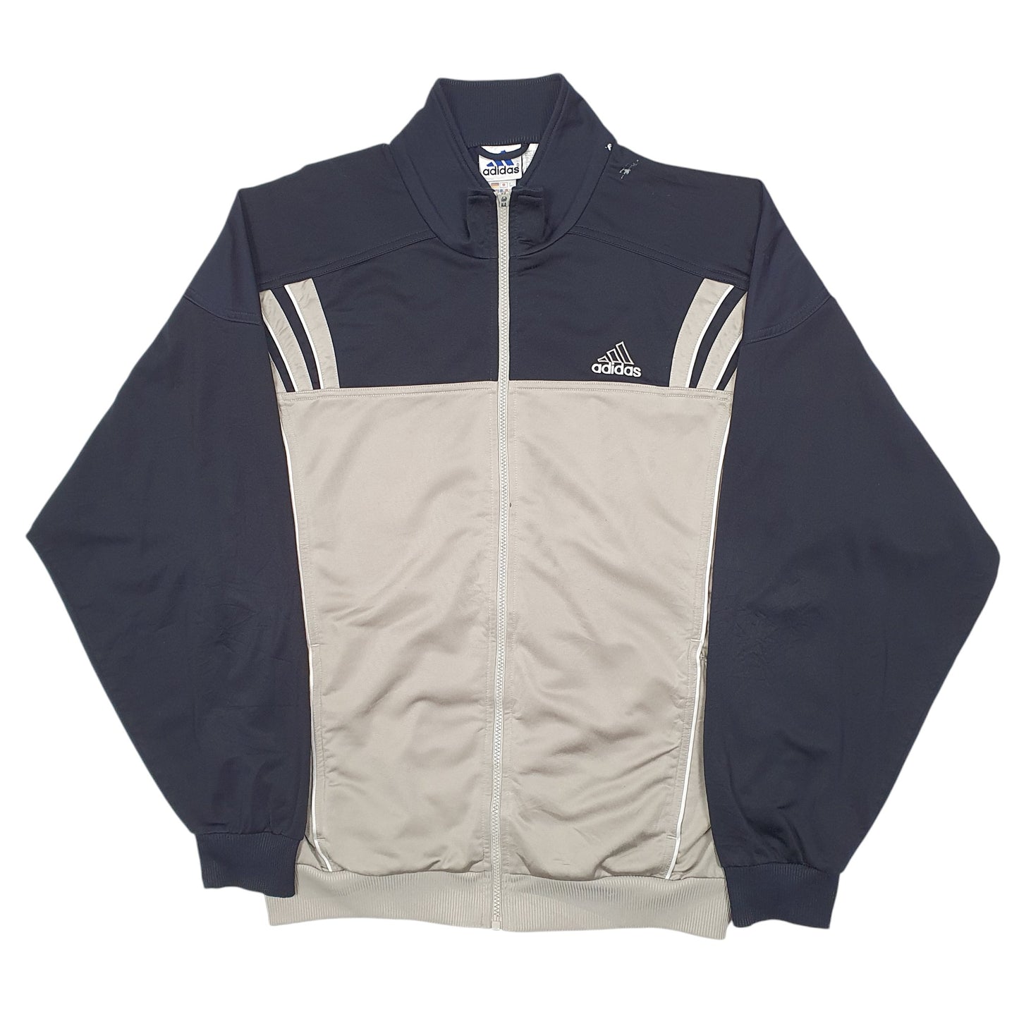 Mens Black Adidas Vintage 90s Track Top Full Zip Jumper