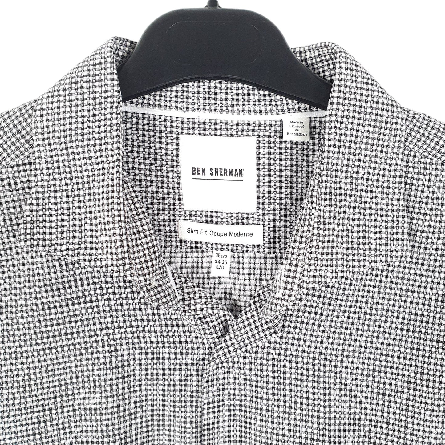 Mens Grey Ben Sherman Coupe Moderne Long Sleeve Shirt