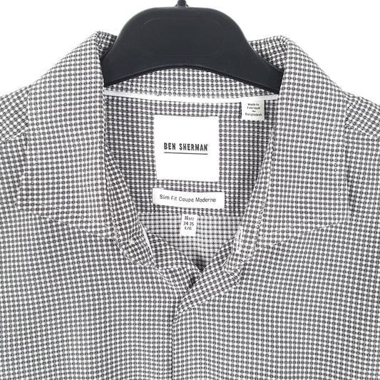 Mens Grey Ben Sherman Coupe Moderne Long Sleeve Shirt
