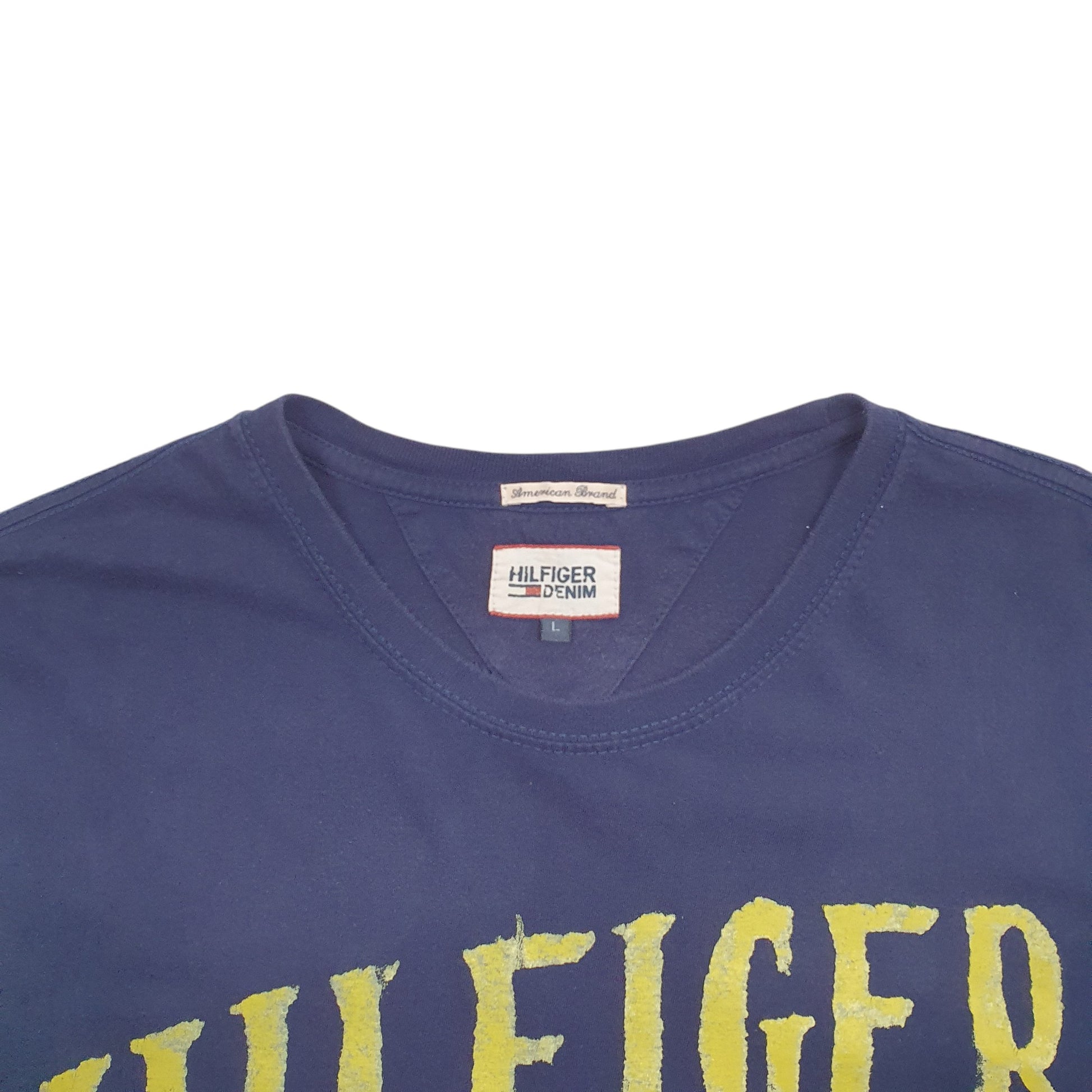 Mens Navy Tommy Hilfiger Spellout Short Sleeve T Shirt