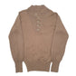 Mens Khaki Unbranded U.S Military Knit 5 Button Sweater Crewneck Jumper