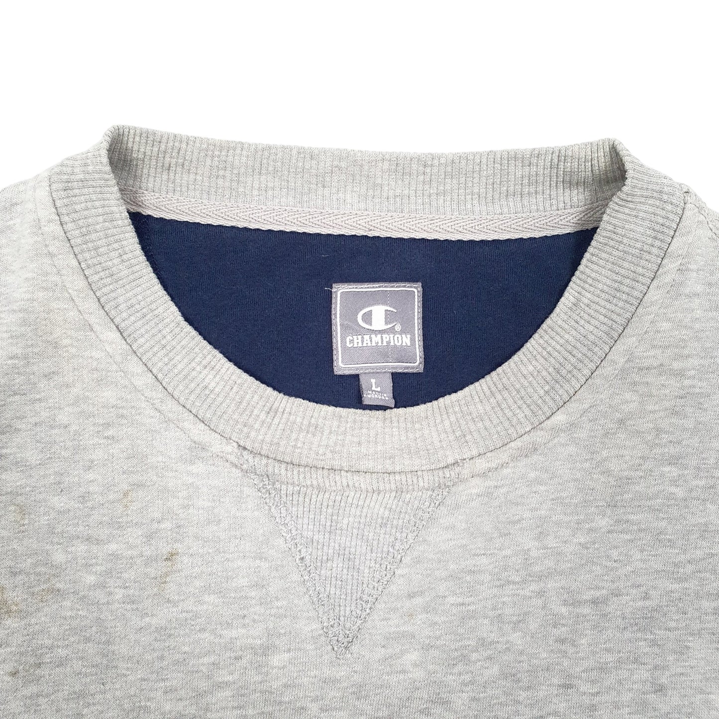 Mens Grey Champion  Crewneck Jumper