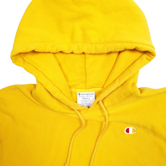 Womens Yellow Champion Reverse Weave Crewneck Jumper