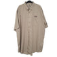 Mens Brown Lee Long Short Sleeve Shirt