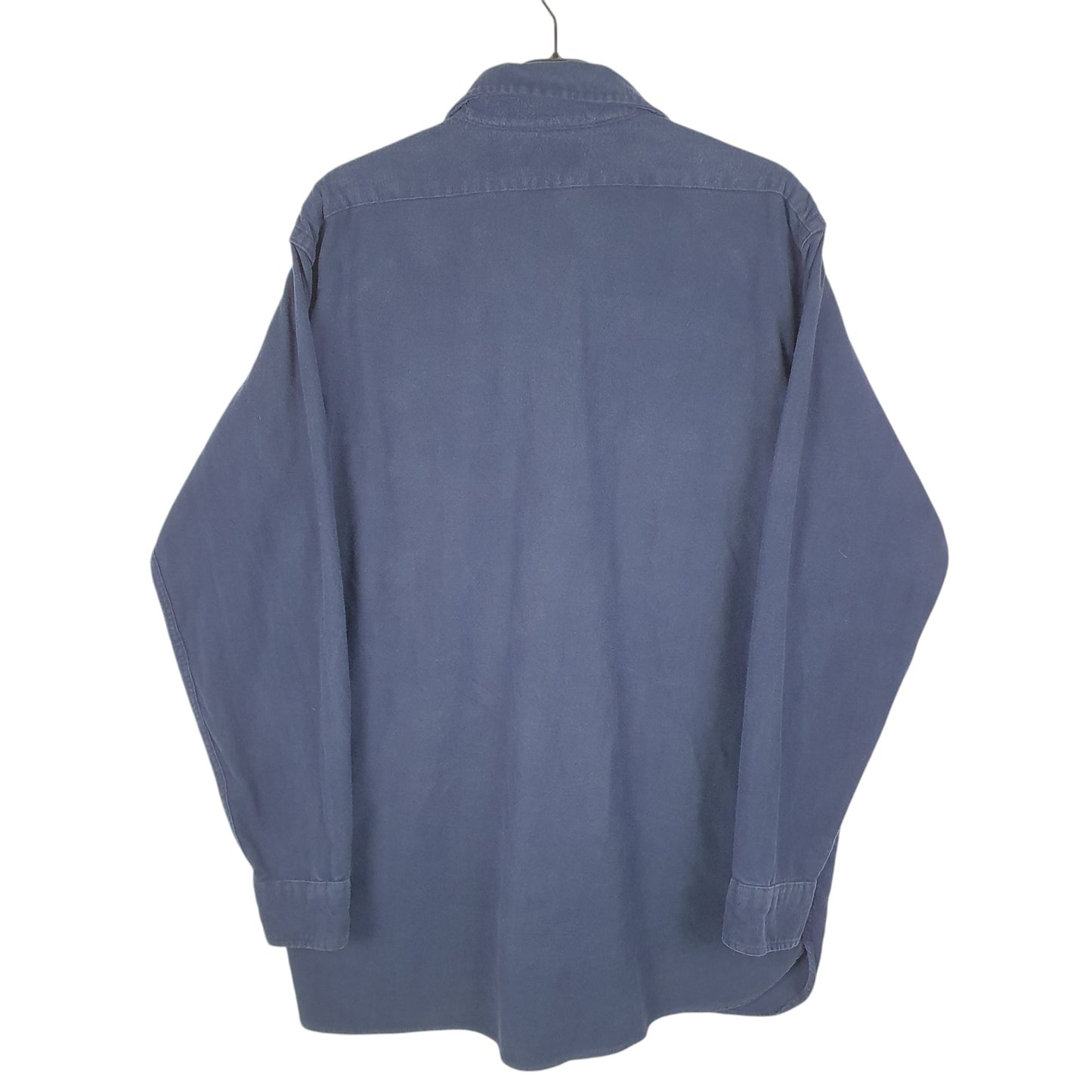 Mens Navy L.L.Bean Chamois Overshirt Shacket Long Sleeve Shirt