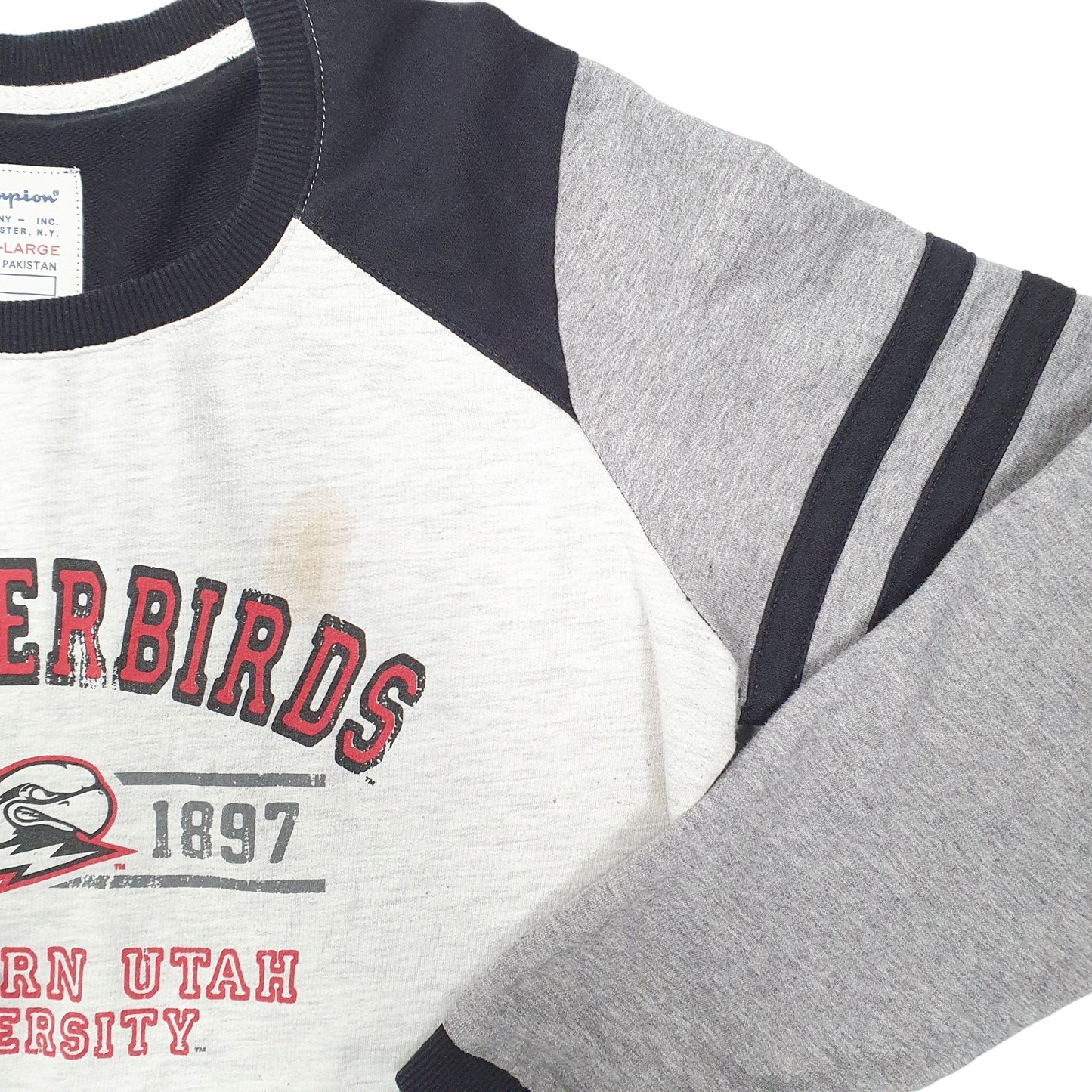Womens Grey Champion Thunderbirds Utah University USA Crewneck Jumper
