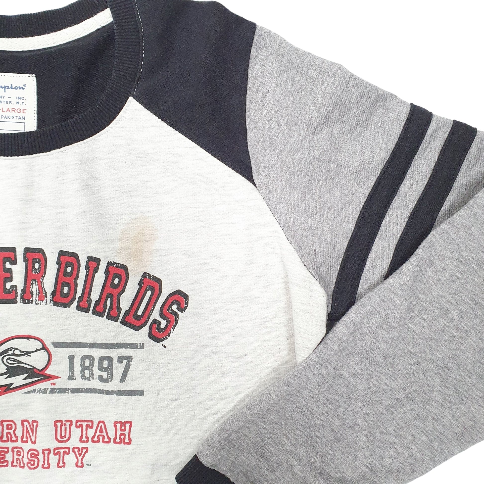Womens Grey Champion Thunderbirds Utah University USA Crewneck Jumper
