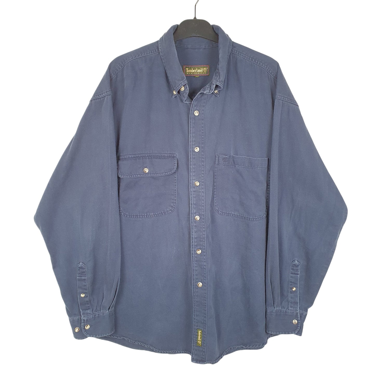 Mens Navy Timberland Weathergear Heavy Overshirt Shacket Long Sleeve Shirt