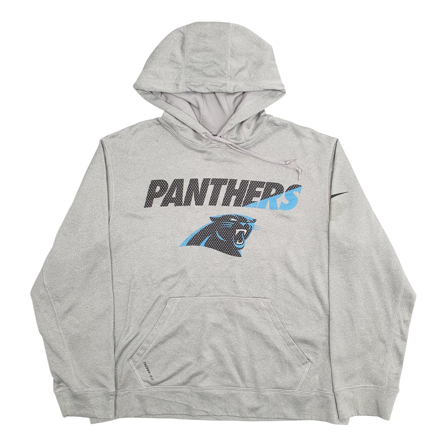 Mens Grey Nike Panthers Spellout Hoodie Jumper