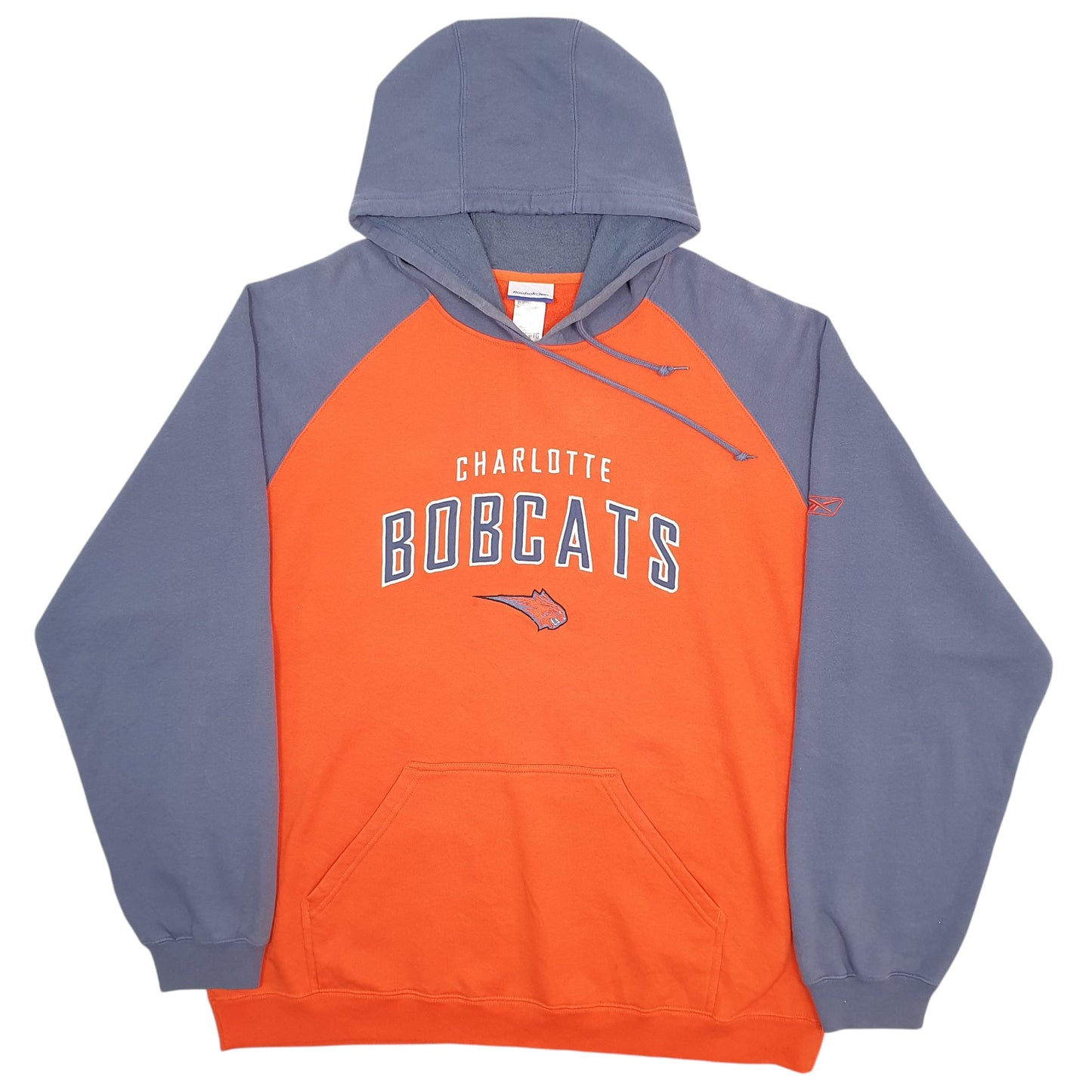 Mens Orange Reebok Charlotte Bobcats NBA Basketball Hoodie Jumper