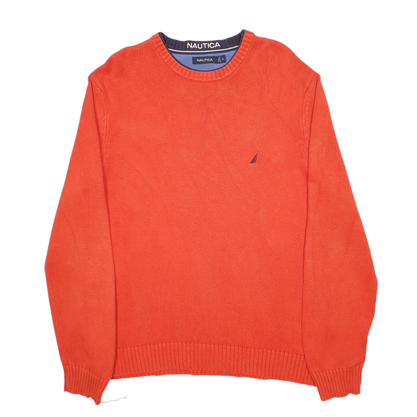 Mens Orange Nautica Knit Crewneck Jumper