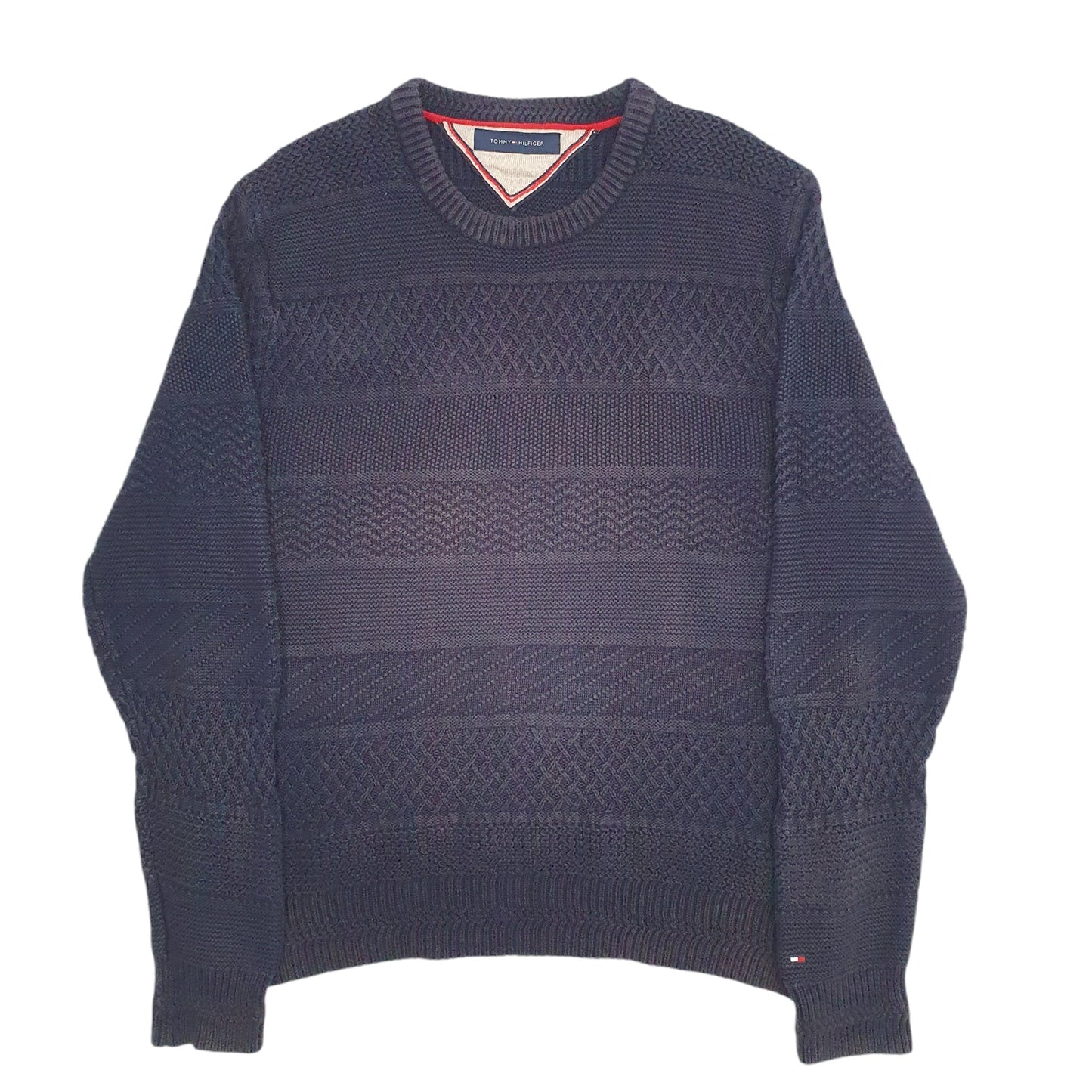 Mens Navy Tommy Hilfiger Knit Crewneck Jumper