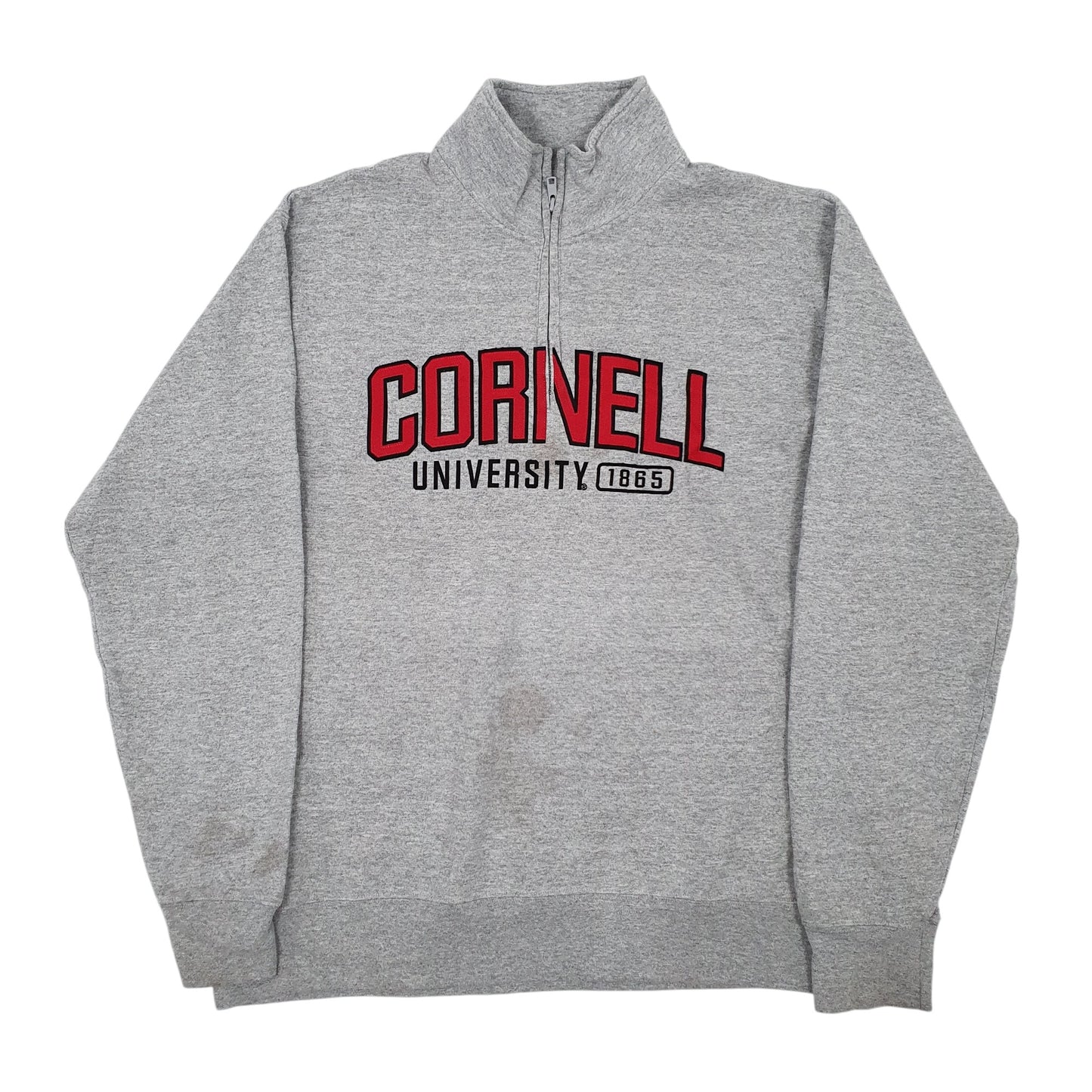 Mens Grey Champion Cornell University Quarter Zip Jumper