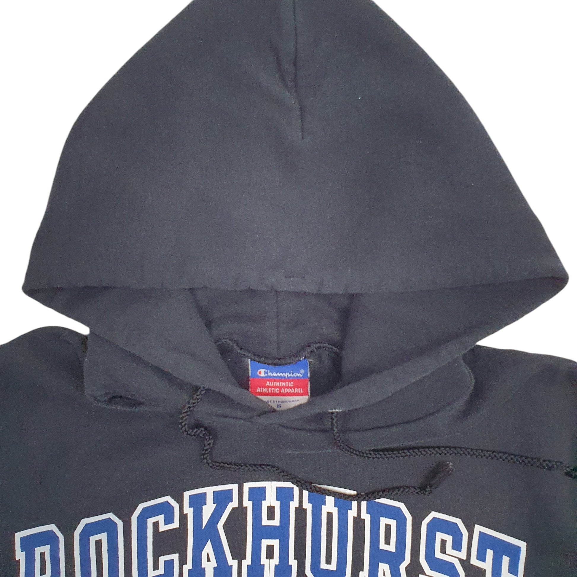 Mens Black Champion Rockhurst University Hoodie Jumper