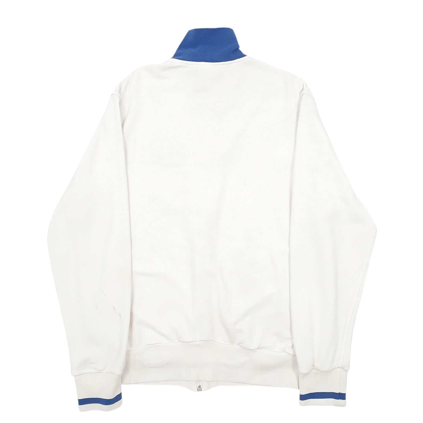 Mens White Puma Spellout Full Zip Jumper