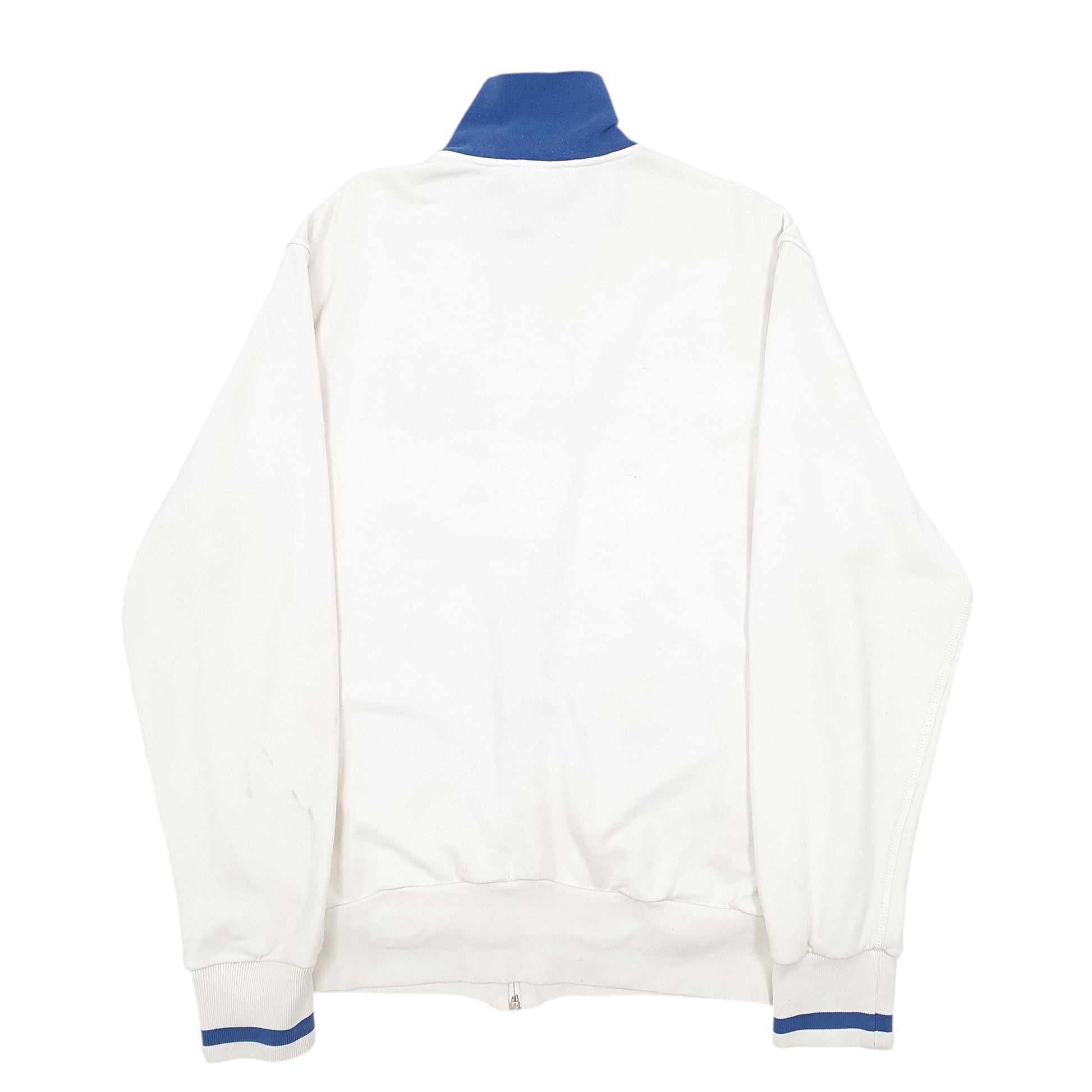 Mens White Puma Spellout Full Zip Jumper