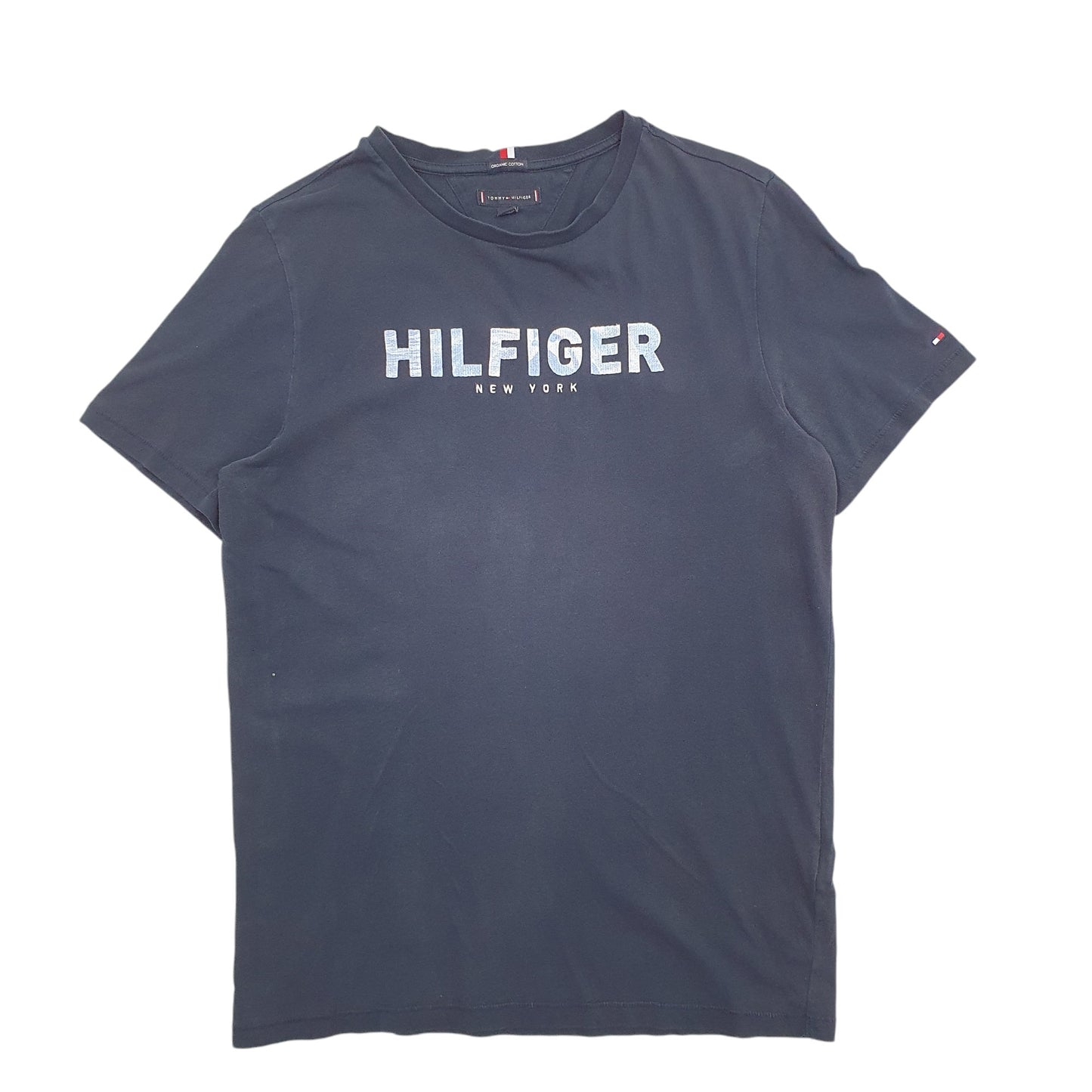 Womens Black Tommy Hilfiger Spellout Short Sleeve T Shirt