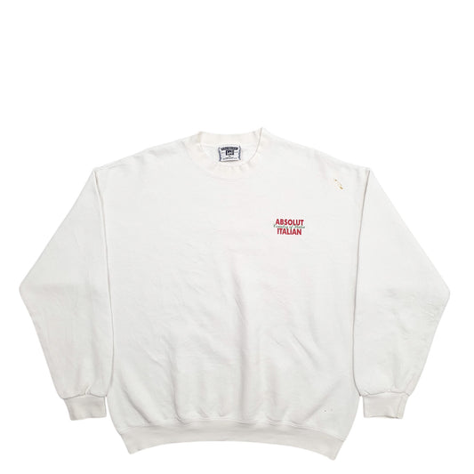 Mens White Lee Absolut Crewneck Jumper