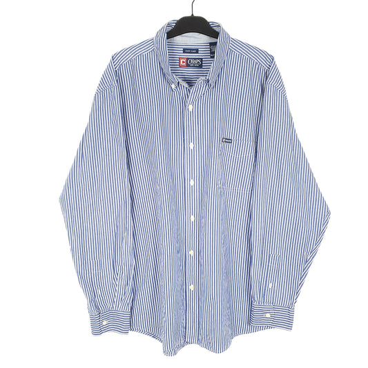 Mens Blue Chaps  Long Sleeve Shirt