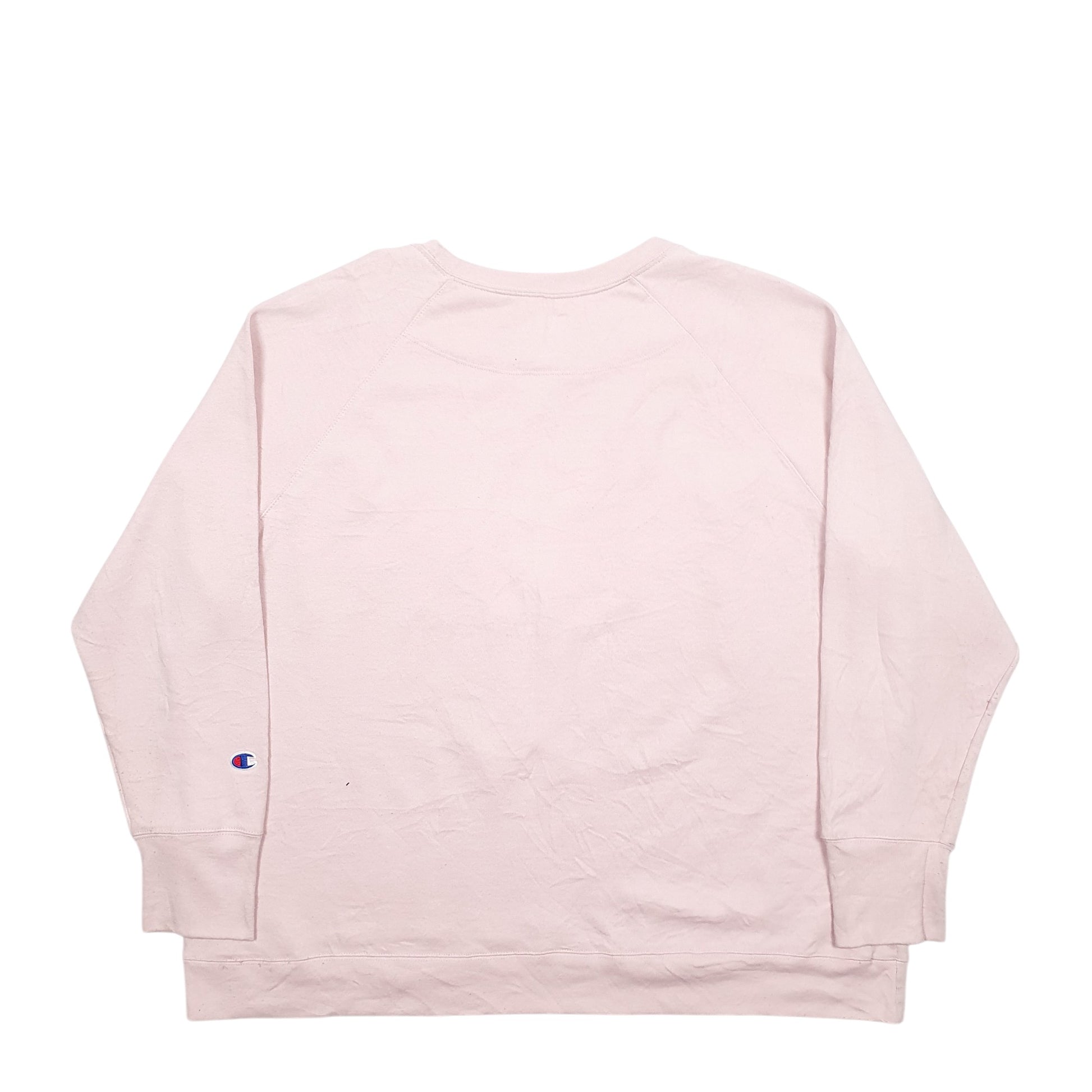 Womens Pink Champion Spellout Crewneck Jumper