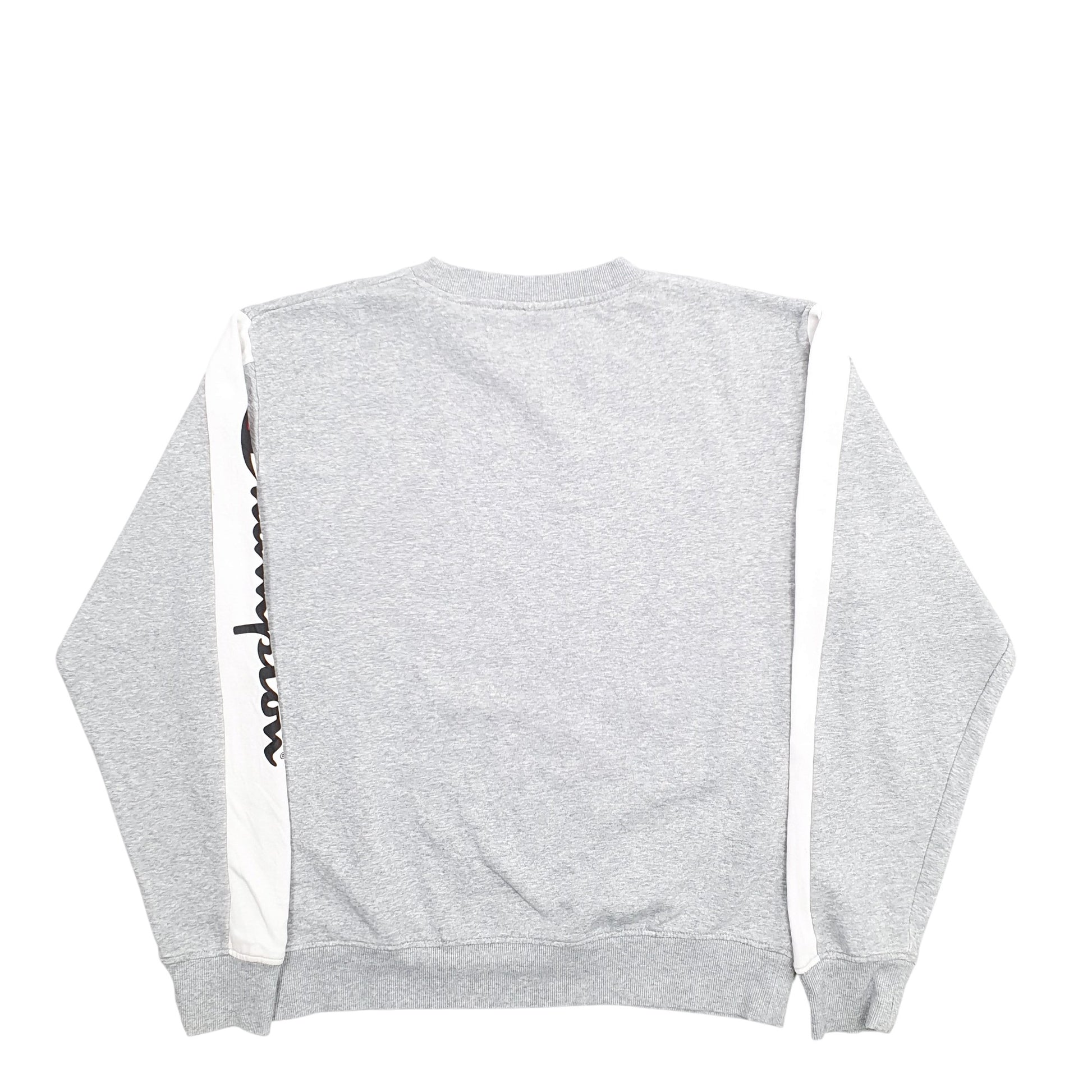 Mens Grey Champion Spellout Crewneck Jumper