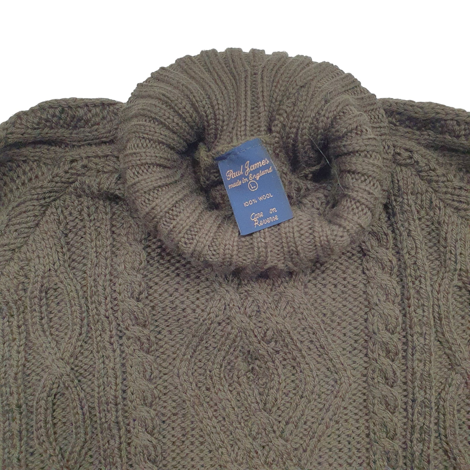 Mens Khaki Paul James  Crewneck Jumper