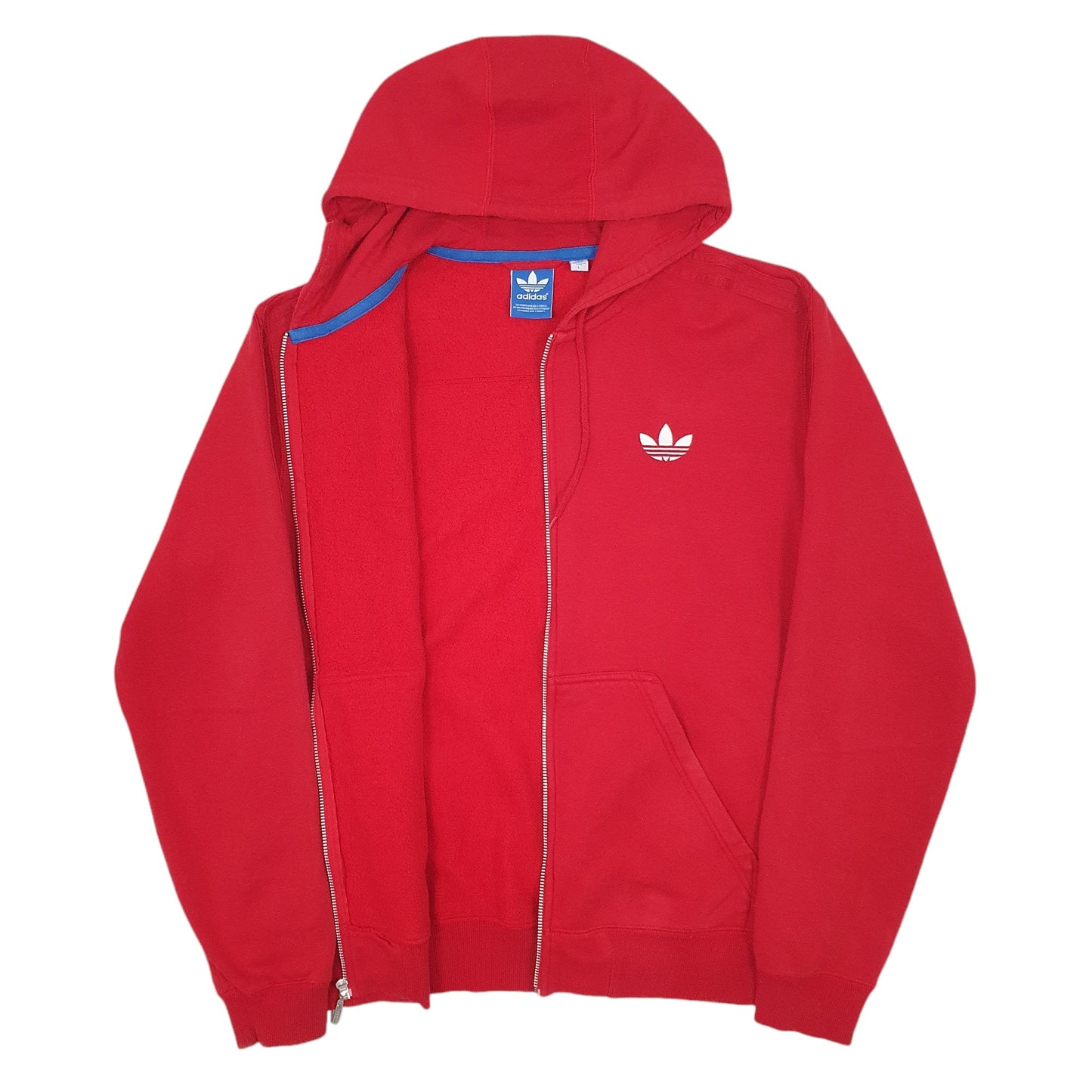 Mens Red Adidas  Full Zip Jumper