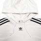 Womens White Adidas  Hoodie Jumper