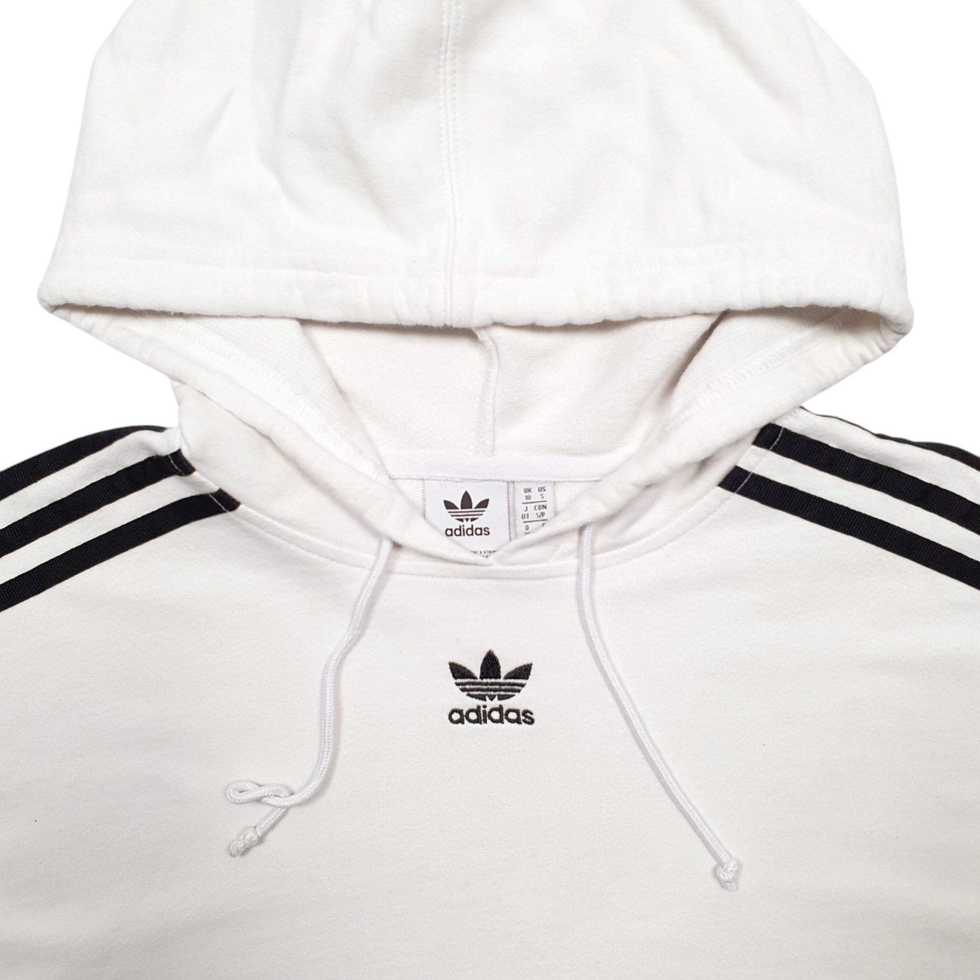 Womens White Adidas  Hoodie Jumper
