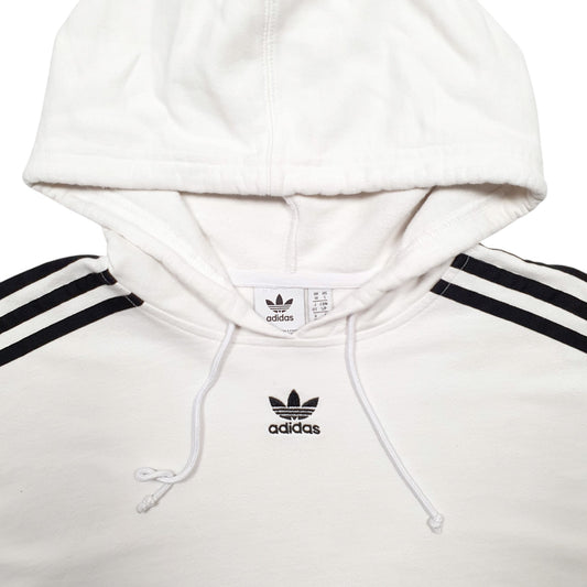 Womens White Adidas  Hoodie Jumper