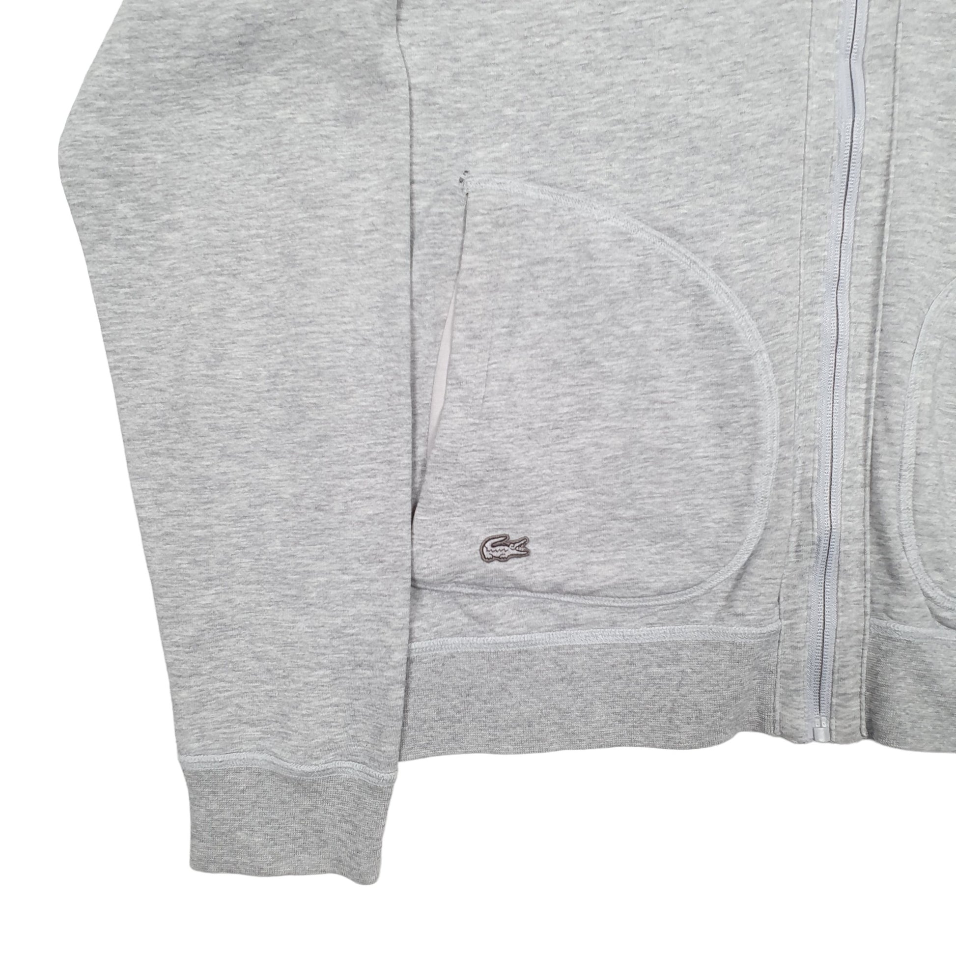 Mens Grey Lacoste  Full Zip Jumper