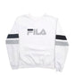 Womens White Fila Spellout Crewneck Jumper