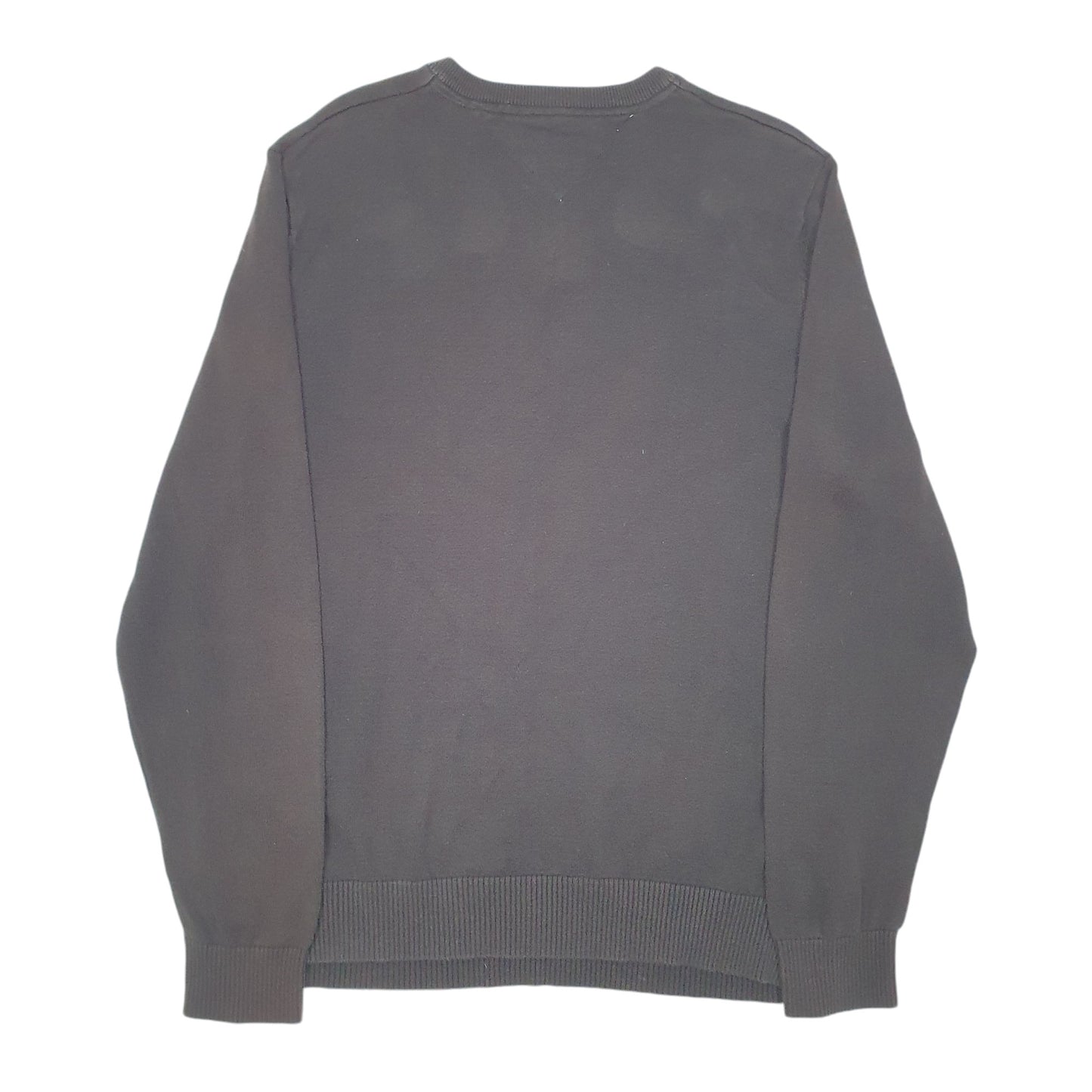 Mens Black Tommy Hilfiger Knit V Neck Jumper