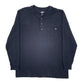 Mens Navy Dickies Henley Long Sleeve T Shirt