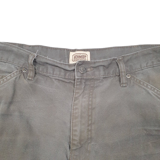 Mens Khaki Schmidt Workwear Carpenter Trousers