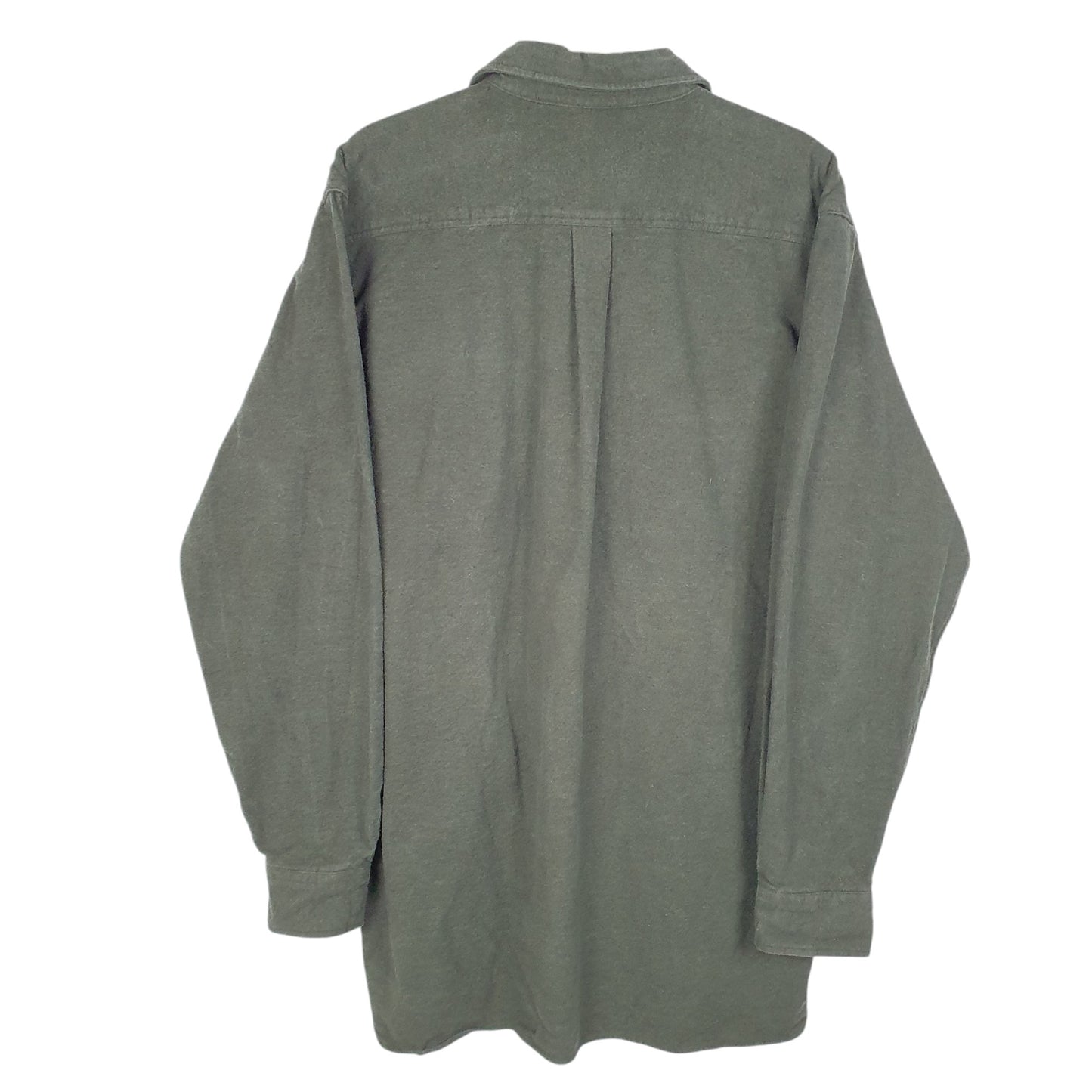 Mens Green L.L.Bean Tall Chamois Overshirt Shacket Long Sleeve Shirt