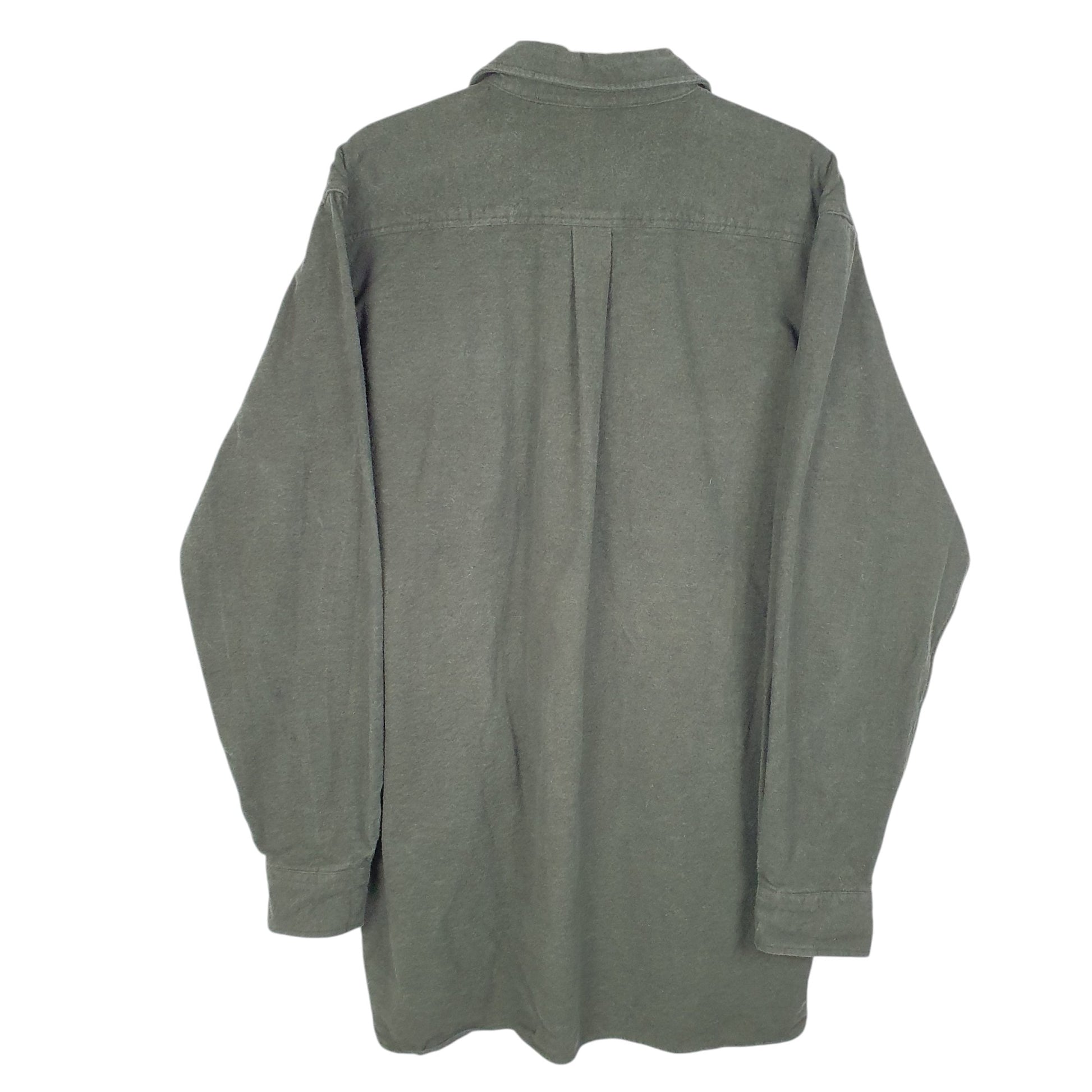 Mens Green L.L.Bean Tall Chamois Overshirt Shacket Long Sleeve Shirt