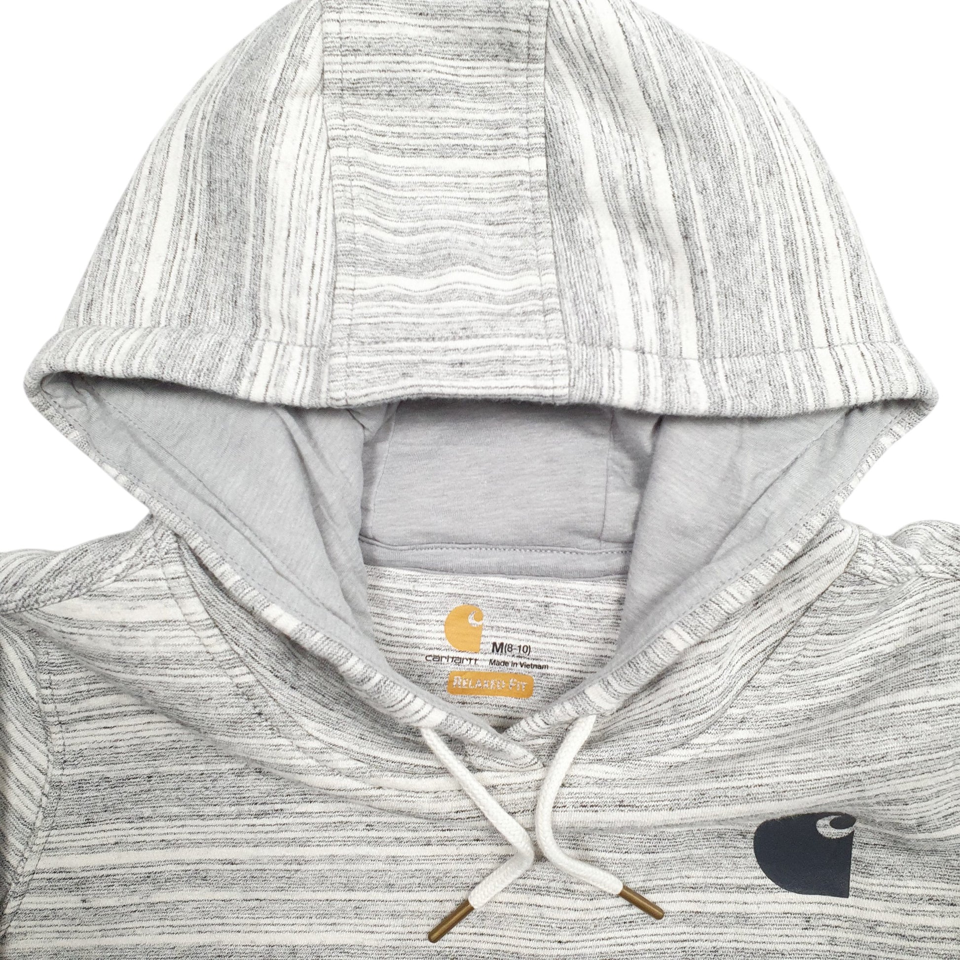 Womens Grey Carhartt Spellout Hoodie Jumper